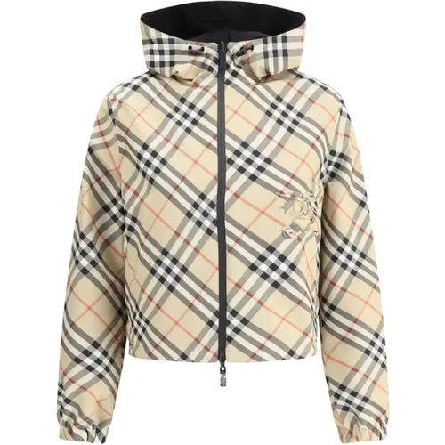 Light Jackets, female, , Size: S Reversible Hooded Jacket - Burberry - Modalova