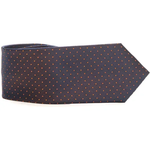 Ties, male, , Size: ONE SIZE Polka Dot Silk Tie - Emporio Armani - Modalova