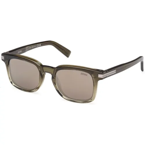 Sunglasses, unisex, , Size: 50 MM Dark /Brown Sunglasses Ez0230 - Ermenegildo Zegna - Modalova