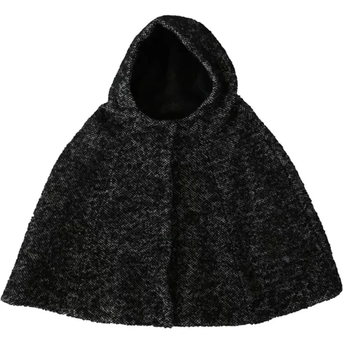 Wool Blend Hooded Scarf Hat , female, Sizes: 57 CM - Dolce & Gabbana - Modalova