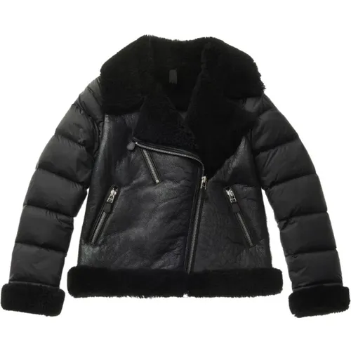 Lamb Leather Jacket , female, Sizes: M - Blauer - Modalova