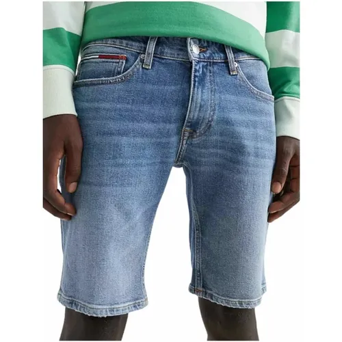 Slim Bermuda Jeans , Herren, Größe: W29 - Tommy Hilfiger - Modalova