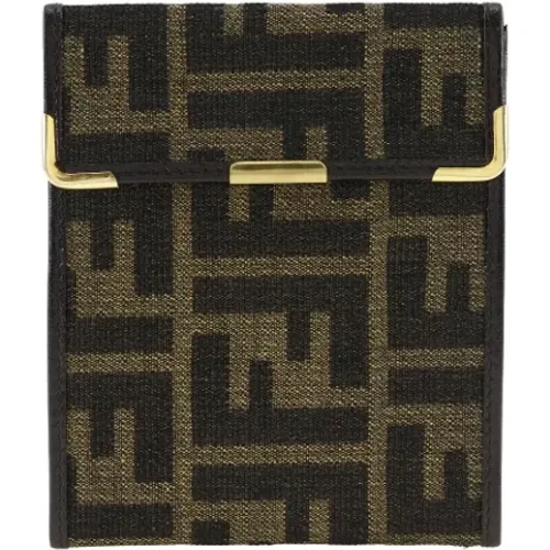 Pre-owned Wallets, female, , Size: ONE SIZE Pre-owned Canvas wallets - Fendi Vintage - Modalova