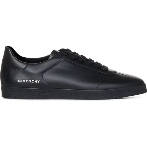 Schwarze Leder Low-Top Sneakers , Herren, Größe: 39 EU - Givenchy - Modalova