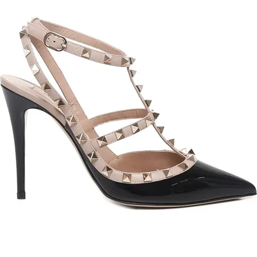 Leather Rockstud Heels , female, Sizes: 6 UK, 5 1/2 UK, 4 1/2 UK, 7 UK, 8 UK, 4 UK, 3 UK - Valentino Garavani - Modalova