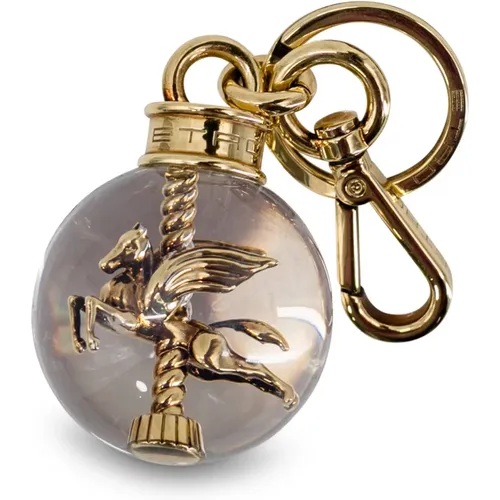 Golden Keychains with Pegasus Charm , female, Sizes: ONE SIZE - ETRO - Modalova