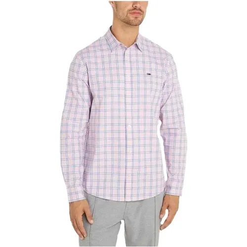 Contemporary Oxford Check Shirt , male, Sizes: M, S, XL, L - Tommy Hilfiger - Modalova