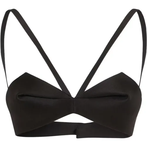 Sleeveless Tops, female, , Size: XS Pleated Bustier Top - Versace - Modalova