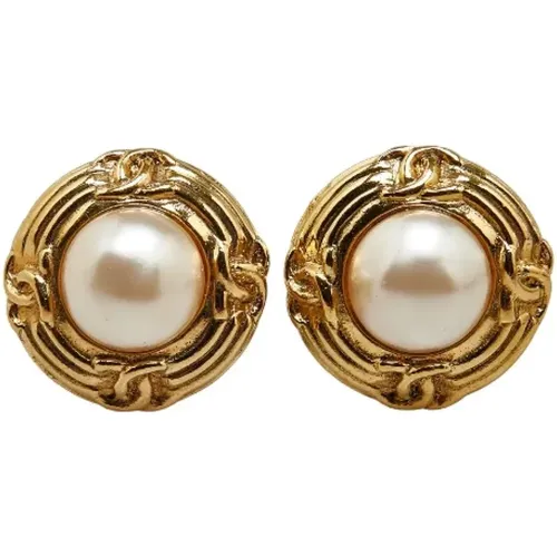 Pre-owned Jewellery, female, , Size: ONE SIZE Pre-owned Metal earrings - Chanel Vintage - Modalova