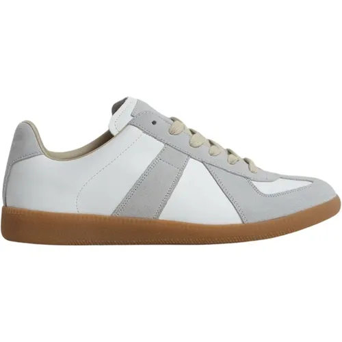 Weiße Replica Leder Sneakers , Herren, Größe: 41 EU - Maison Margiela - Modalova