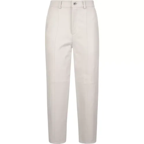 Sheepskin Leather Pants Heavy Nappa Style , female, Sizes: M, 3XS, XS, S, 2XS - Eleventy - Modalova