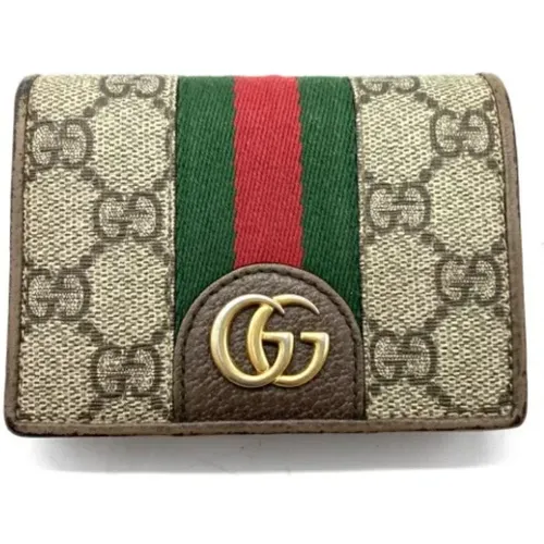 Pre-owned Wallets, female, , Size: ONE SIZE Pre-owned Canvas wallets - Gucci Vintage - Modalova