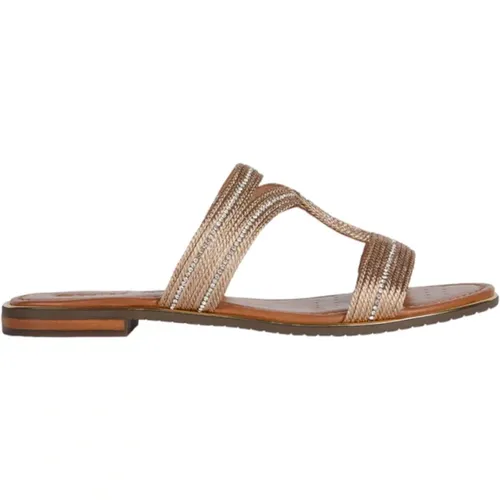 Flache Sandalen , Damen, Größe: 36 EU - Geox - Modalova