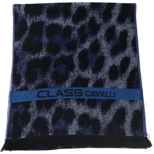 Winter Scarves, male, , Size: ONE SIZE Animalier Pattern Scarf - Cavalli Class - Modalova