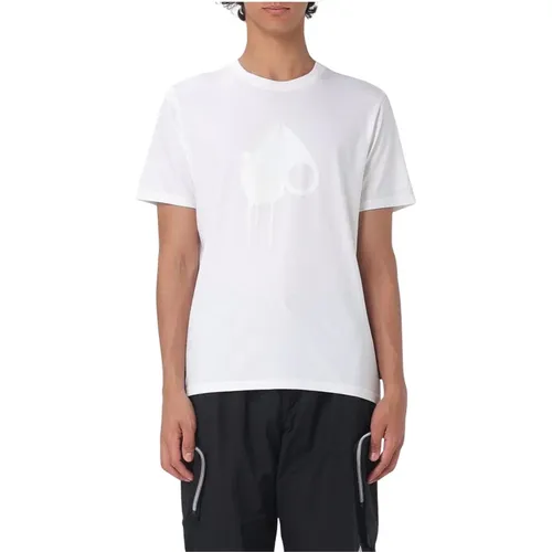 T-Shirts, male, , Size: M Cotton Jersey Graphic Tee - Moose Knuckles - Modalova