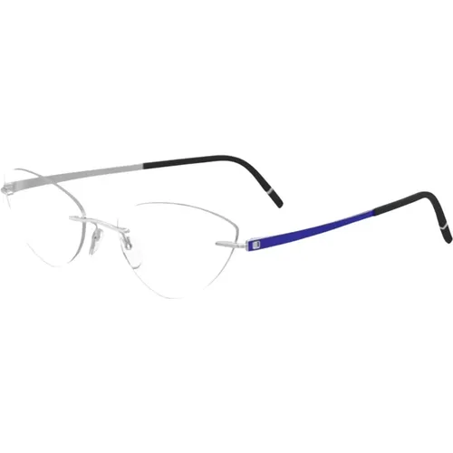 Glasses, unisex, , Size: 56 MM Momentum Eyewear Frames in Rhodium Sonic - Silhouette - Modalova