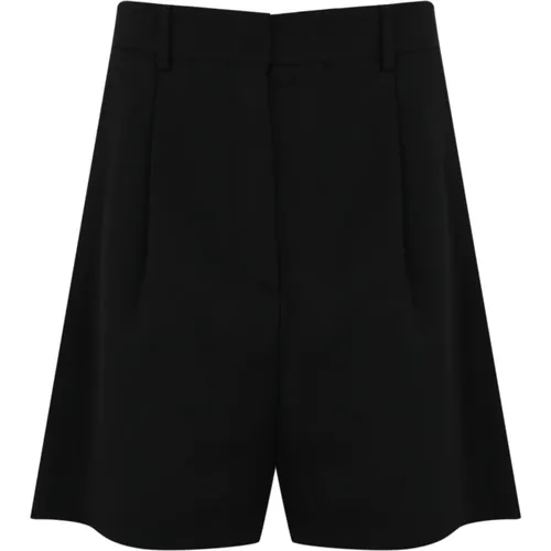 Schwarze Woll-Bermuda-Hose , Damen, Größe: XS - Max Mara Weekend - Modalova