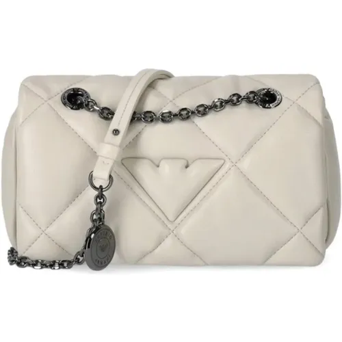 Quilted Crossbody Bag with Logo , female, Sizes: ONE SIZE - Emporio Armani - Modalova