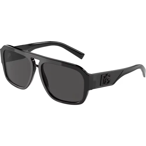 Dg4403-501/87 Sunglasses Dark Grey , male, Sizes: 58 MM - Dolce & Gabbana - Modalova