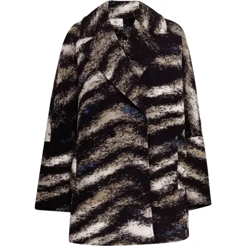 Zebra Pattern Shearling Jacket , female, Sizes: M/L - Lala Berlin - Modalova