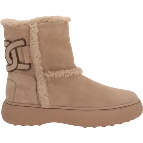 Suede Shearling Boots , female, Sizes: 5 UK, 4 UK, 4 1/2 UK, 6 UK, 2 1/2 UK, 3 1/2 UK, 5 1/2 UK, 3 UK, 7 UK - TOD'S - Modalova