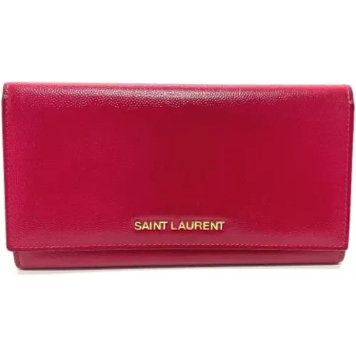 Pre-owned Wallets, female, , Size: ONE SIZE Pre-owned Leather wallets - Yves Saint Laurent Vintage - Modalova