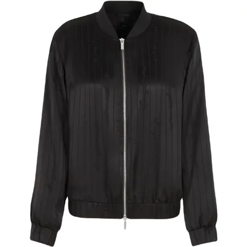 Elegant Zip-through Jacket for Women , female, Sizes: S, M, XS, L - Armani Exchange - Modalova