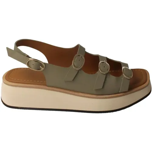 Flat Sandalen , Damen, Größe: 37 EU - CALCE - Modalova