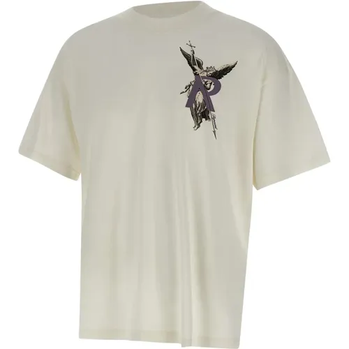 T-Shirts, male, , Size: M Archangel Cotton T-shirt Cream - Represent - Modalova