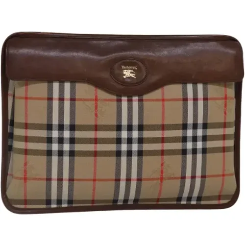 Pre-owned Clutches, female, , Size: ONE SIZE Pre-owned Canvas clutches - Burberry Vintage - Modalova