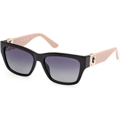 Smoke Polarized Sunglasses , unisex, Sizes: 56 MM - Guess - Modalova