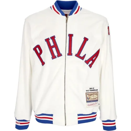 Bomber Jackets, male, , Size: S NBA Shooting Shirt 1966 Wilt Chamberlain - Mitchell & Ness - Modalova