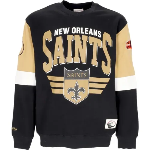 Sweatshirts, male, , Size: XL NFL All Over Crew Sweatshirt - Mitchell & Ness - Modalova