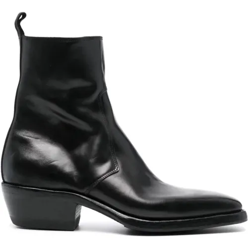 Schwarze Texanische Stiefel mit seitlichem Reißverschluss - Premiata - Modalova