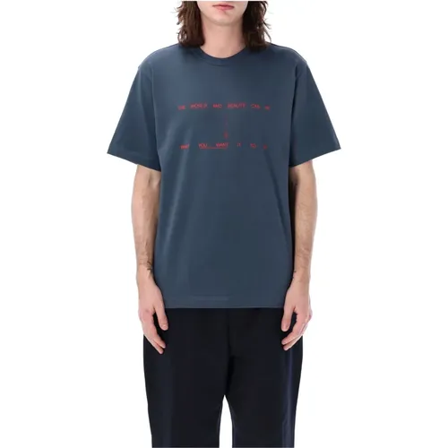 Men's Clothing T-Shirts & Polos Navy Ss24 , male, Sizes: M, XL, S, L - Helmut Lang - Modalova