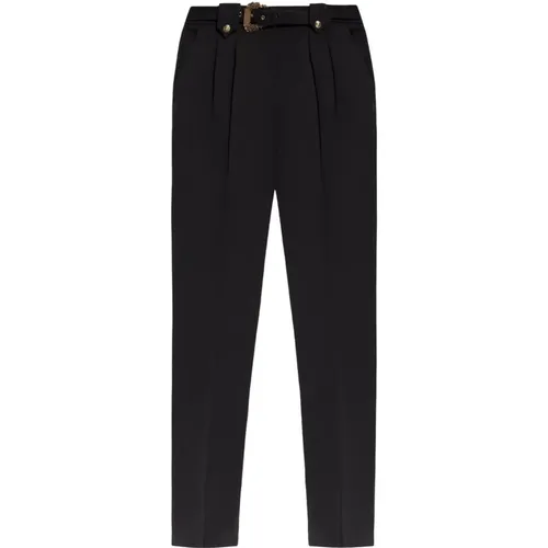 Schwarze Straight Hose Damen , Damen, Größe: XS - Versace Jeans Couture - Modalova