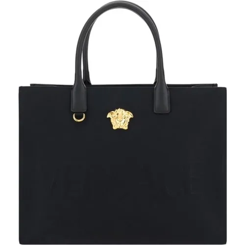 Tote Bags, female, , Size: ONE SIZE Medusa Handbag with Metal Plaque - Versace - Modalova