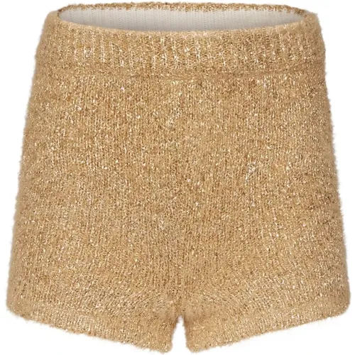 Goldene Metallic-Strick-Hotpants - Nina Ricci - Modalova