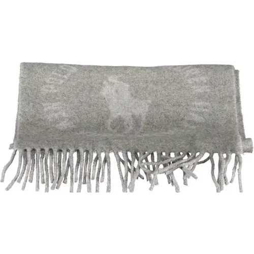 Winter Scarves, male, , Size: ONE SIZE Cashmere Scarf - Grey - Ralph Lauren - Modalova