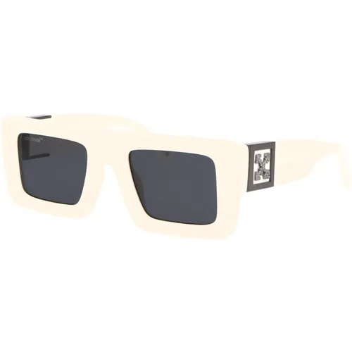 Off , Sunglasses, unisex, , Size: 51 MM Stylish Leonardo Sunglasses for Summer - Off White - Modalova