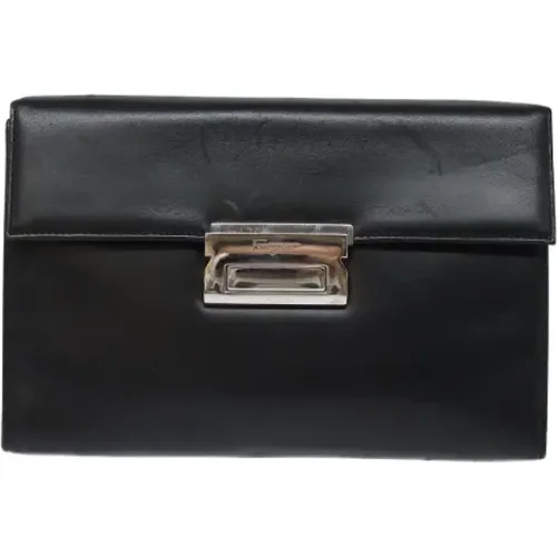 Pre-owned Clutches, female, , Size: ONE SIZE Pre-owned Leather clutches - Salvatore Ferragamo Pre-owned - Modalova