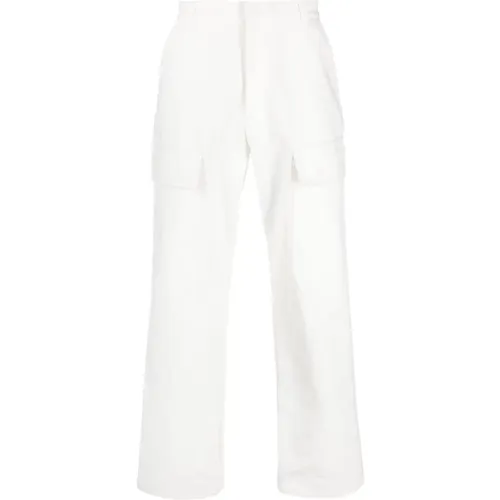 Straight Trousers, male, , Size: S High-Waisted Denim Trousers - SKY High Farm - Modalova