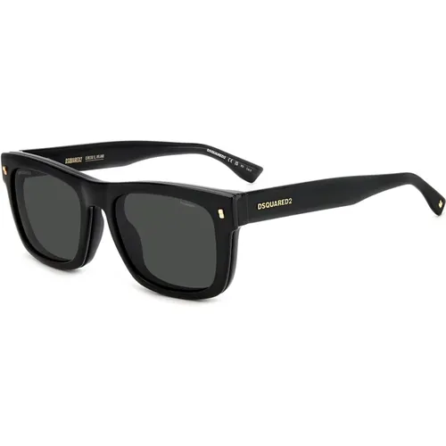 Sunglasses, male, , Size: 55 MM Folding Clip On Sunglasses - Dsquared2 - Modalova