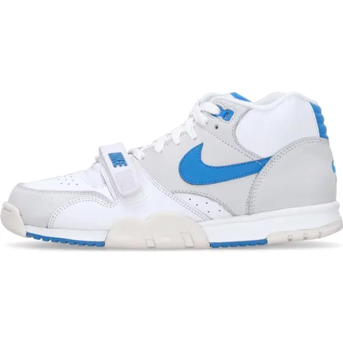 Hoher Air Trainer 1 Sneaker Weiß/Blau - Nike - Modalova