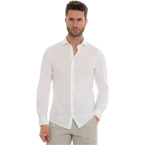 Texturiertes Polo-Shirt mit französischem Kragen , Herren, Größe: M - Gran Sasso - Modalova
