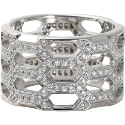 Pre-owned Jewellery, female, , Size: ONE SIZE Pre-owned White Gold rings - Bvlgari Vintage - Modalova