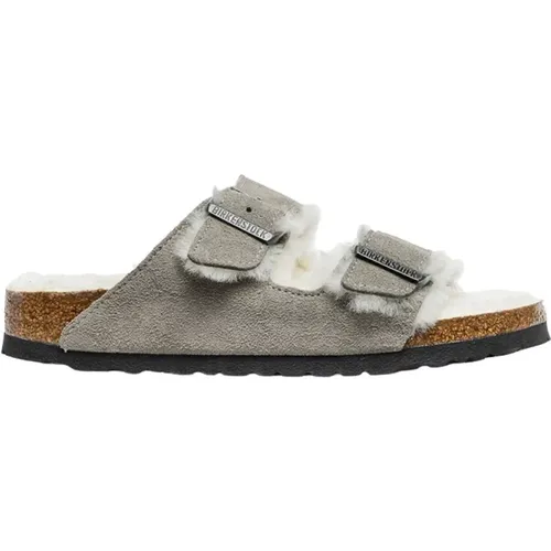 Sliders, male, , Size: 6 US Arizona Shearling Sandals - Birkenstock - Modalova