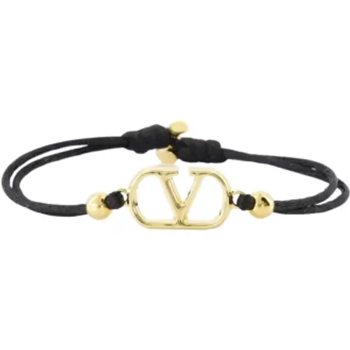 Bracelets, male, , Size: ONE SIZE VLogo Cord Bracelet - Valentino Garavani - Modalova