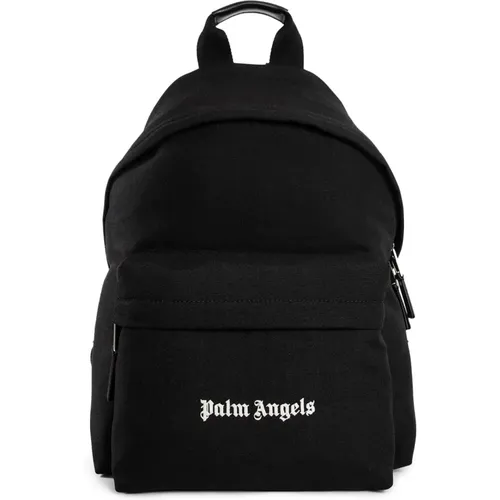 Backpacks, male, , Size: ONE SIZE Classic Logo Backpack /White - Palm Angels - Modalova