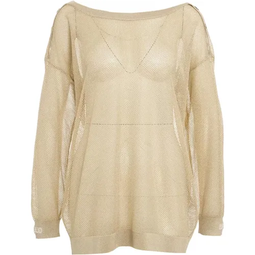 Gold Sweatshirt Ss24 Hand Wash , female, Sizes: M - Liu Jo - Modalova